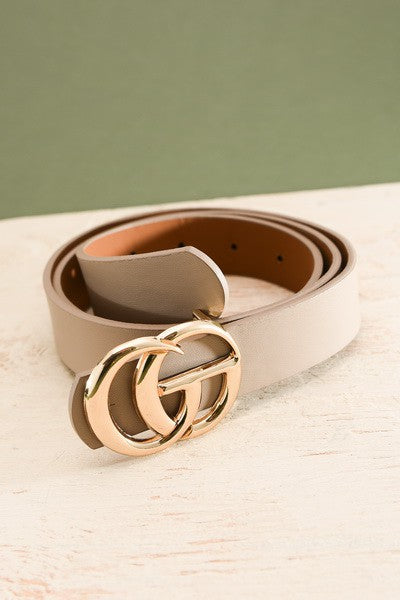 Buckle Taupe Belt