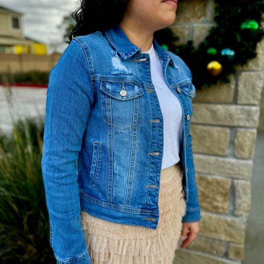 The Distressed Denim Jacket