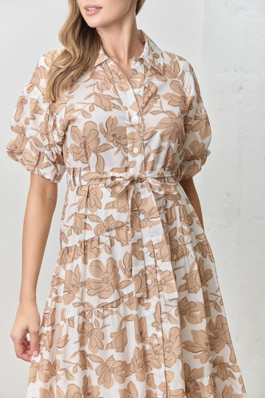 Aurora Ivory/Tan Dress