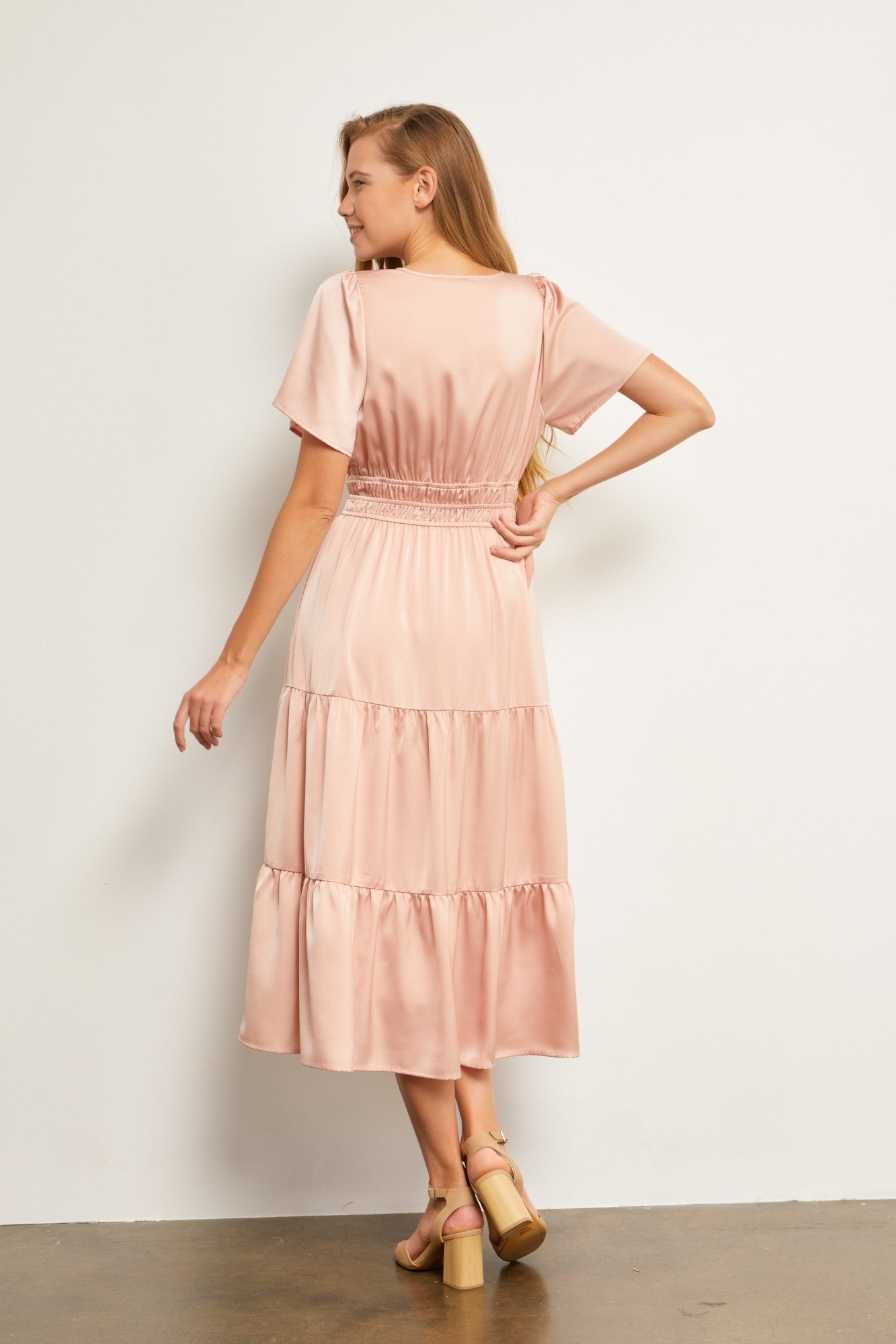 Darling Blush Tiered Dress