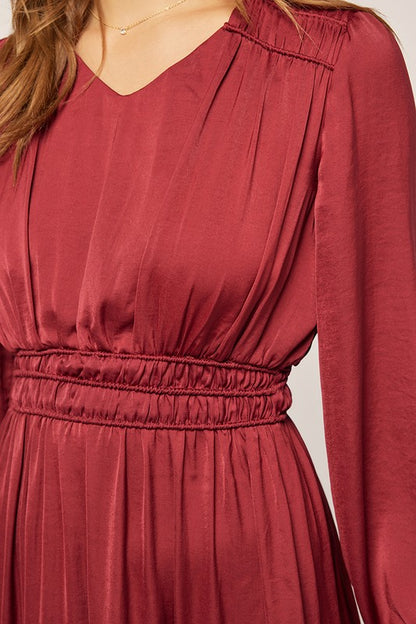 Ruth Burgundy Maxi Dress